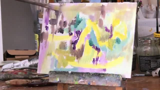 Original Abstract Painting using technology creativity